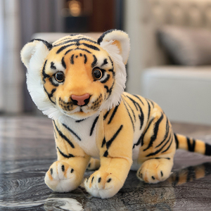 仿真老虎公仔毛绒玩具虎年吉祥物玩偶小号娃娃白虎公司新年礼物女