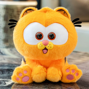 正版童年加菲猫公仔可爱猫咪玩偶毛绒玩具电影同款布娃娃女孩礼物