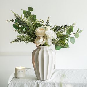 美式复古陶瓷花瓶客厅插花高级感鲜花水培绿植干花假花创意摆件