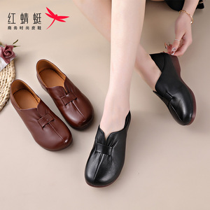 红蜻蜓女式皮鞋冬季