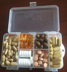 随身便携迷你小药盒一周大容量透明10格药品收纳盒口服液分装药盒