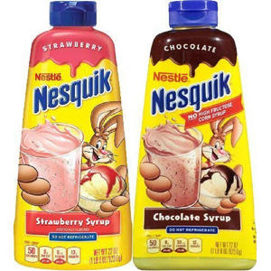 Nestle Syrup加拿大雀巢巧克力草莓味糖浆咖啡奶茶饮品冲调冰淇淋