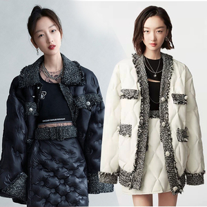 羽绒服女2021年冬季新款周冬雨同款白鸭绒保暖加厚外套背地素颜色