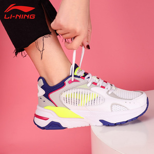 李宁女鞋老爹春夏季新款透气网面女鞋时尚经典防滑耐磨复古休闲鞋
