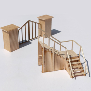 diy雪糕棍牙签木片棍棒手工制作沙盘建筑模型材料包院门楼梯台阶