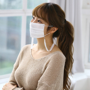 口罩挂绳链儿童diy韩国 口罩链女蕾丝挂脖防丢挂绳个性时尚编织绳