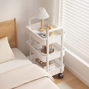床头柜简约现代卧室收纳柜床边置物架子可移动出租房用简易小柜子