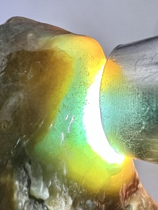 冰润蓝晴老水石天然翡翠原石玉石危地马拉翡翠高品质危料种水色料