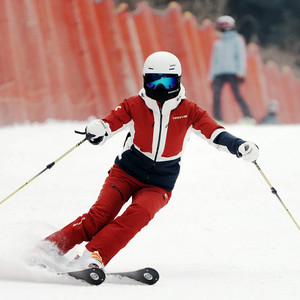 carve韩国滑雪服衣裤套装防水耐磨保暖雪衣裤户外女双板专业红色3
