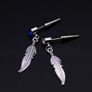 原创设男士环潮人耳学生长款街头单只韩国耳坠男个计子弹头耳钉性