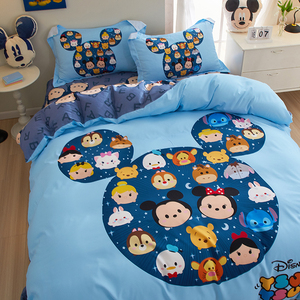 米奇迪士尼三四件套全棉纯棉儿童卡通床上用品可爱1.2m单人1.51.8
