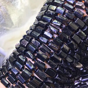 天然水晶 天然黑银线金运石 原石柱型散珠 条珠半成品柱形珠长链