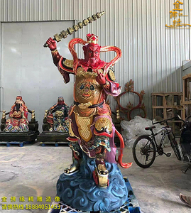 王灵官神像 火神王天君站像坐像道教灵祖树脂玻璃钢木雕铸铜摆件