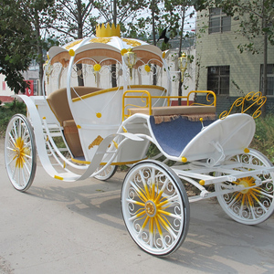 新款欧式灰姑娘南瓜车婚纱婚庆景区观光旅游摆设马车可电动热销