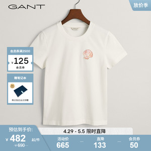 GANT甘特2024春季新款女装时尚百搭T恤|844200903