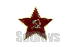 原品40年代苏联红海军专用水兵帽徽