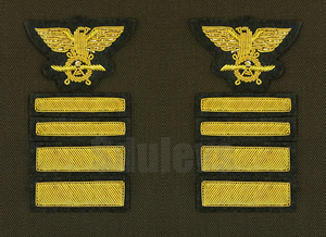 新版抗战中国空军专用金属丝线刺绣军衔---袖章
