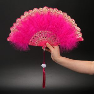 洛丽塔古风扇子仙气配旗袍lolita配旗袍的羽毛扇子古代公主女配饰