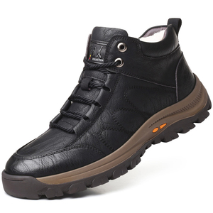 迪卡侬冬季男士棉鞋真皮羊毛皮毛一体加绒保暖高帮棉皮鞋户外运动