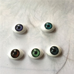 diy饰品小配件材料15x10mm椭圆型树脂眼球马眼眼睛眼珠蓝色混色
