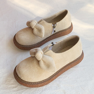 2022年秋季新款复古森系大头鞋女蝴蝶结圆头娃娃鞋厚底日系jk单鞋