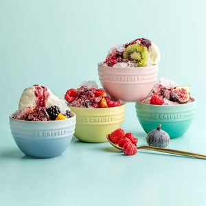 法国餐具 礼品定制酷 彩冰淇淋饭碗小盘渐面碗水杯变色马克杯套装