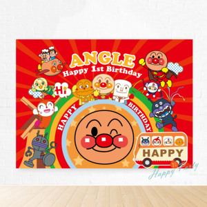 面包超人生日背景墙海报定制儿童宝宝宴派对装饰布置周岁甜品台