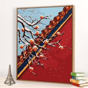 画画diy数字油画中国风手工绘画填色填充丙烯油彩画风景装饰挂画