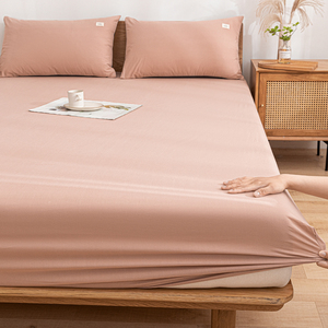 2024新款纯棉床笠单件全棉床罩床套罩防尘粉色床垫保护罩床单全包