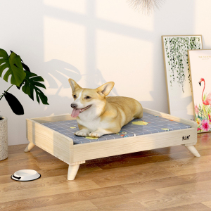 豫上松实木狗窝狗床整装宠物床四季通用中型小型大型猫窝小狗狗床