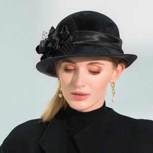 圆顶英伦女士礼帽