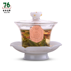 76 玻璃盖碗 泡茶大号三才功夫单个防烫透明茶碗茶杯加厚茶具套装