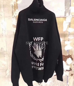 balenciaga/巴黎世家 慈善款 wfp 粮食计划署 高领毛衣 针织衫