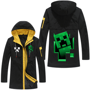 tnt沙盒游戏周边我的世界苦力怕学生外套大码胖子过膝夹克风衣服