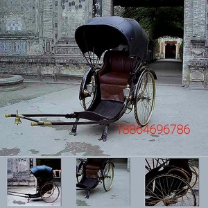 民国老上海复古电动人力可拉黄包车展婚庆景区旅游观光摄影包邮