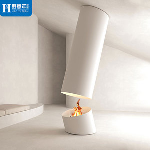 好意年圆柱形雾化壁炉装饰仿真火焰网红设计师定制异形假火加湿器