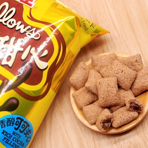 上好佳可可甜心巧克力味脆夹心70克非油炸膨化办公室休闲零食怀旧