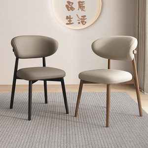 北欧现代家用餐椅设计师餐桌椅轻奢咖啡厅椅子休闲餐厅简约靠背椅