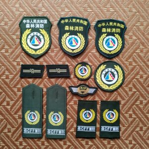 00乾缘标志淘宝森林消防六件套定做森防sf领章臂章肩章防火帽徽领涨