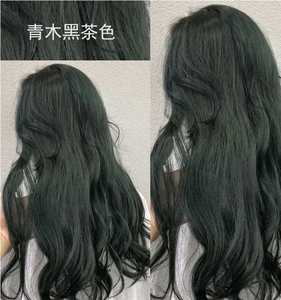 青木黑茶色奶茶青染发剂膏染黑绿色蓝黑色黑黄皮的颜色天然纯植物