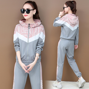 乔丹诺运动服套装女春夏季薄款卫衣361学生时尚户外长袖休闲服潮