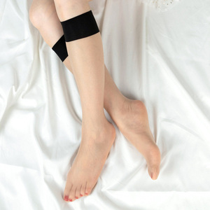 3双 超薄个性jk白色小腿袜少女学生中筒丝袜ins夏脚尖透明半截袜