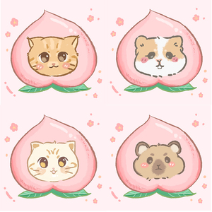 可爱风宠物简笔画动物猫咪狗狗手绘画像设计q版头像定制约稿