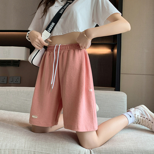 五分短裤女夏小个子微胖腿粗大裤衩子女宽松加宽半腿裤女夏季及膝