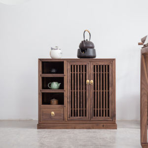 抽屉新款简约现代中式茶水禅意茶叶柜储物柜茶室茶楼实木家具柜子