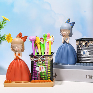 少女心书桌摆件笔筒轻奢高级感蝴蝶结女孩生日礼物女生小学生