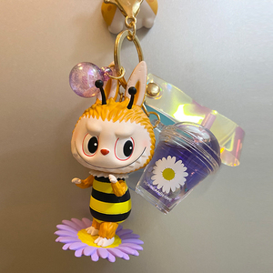 popmart挂件泡泡玛特labubu钥匙扣花之精灵系列包链车挂盲盒