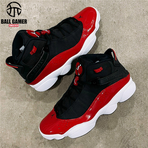 jordan 6 rings aj 耐克男鞋六冠王黑红漆皮运动篮球鞋322992-060