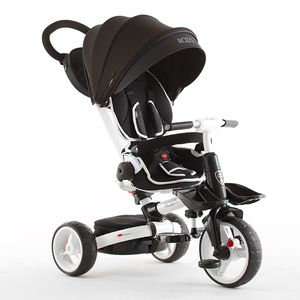 小虎子新品儿童三轮车T600 可坐可躺可折叠宝宝脚踏车自…