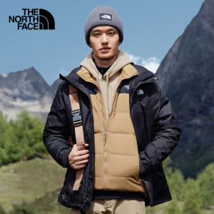thenorthface北面冲锋衣男户外防水羽绒内胆三合一可拆卸外套4u7l